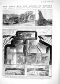Original Old Antique Print 1914 Liege German Howitzer War Guns Brialmont Kaiser