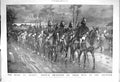 Original Old Antique Print 1914 French Dragoons War Alsace Siers Horses Liege