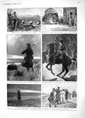 Original Old Antique Print 1914 English Seaside Resort Hotel Cyclist Food Eggs