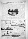Old Antique Print 1914 War Colonial Type Napier Car River Wey Hiram Maxim 20th