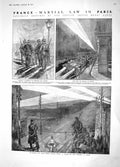Old Antique Print 1914 France Marital Law Paris Police Namur Fort Belgium 20th