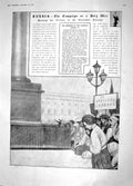 Original Old Antique Print 1914 Russia Holy War Kremlin Italy Vatican Pope Rome
