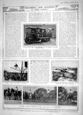 Original Old Antique Print 1914 Flying Corps Field Workshop Horses Boulogne War