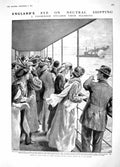 Old Antique Print 1914 Passenger Ship Flushing Anrooy Belgium Charleroi 20th