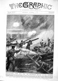 Original Old Antique Print 1914 Bridge Building War Engineers Siers Lancashire
