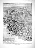 Original Old Antique Print 1914 Serbia Map Slav Austria Teuton Hungary War 20th