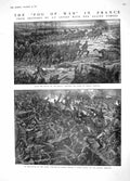 Old Antique Print 1914 Fog War France Aisne Battle Marne Saint Gond Guns 20th