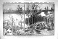Original Old Antique Print 1914 Battle Aisne Artillery War Siers Germans Guns