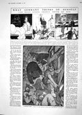 Original Old Antique Print 1914 Germany Kaiser Bogey Man Warsaw Russia Bear War