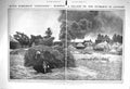 Original Old Antique Print 1914 Burning Village Antwerp Belgium German Siers