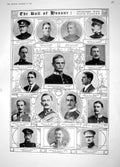 Old Antique Print 1914 War Benson Coker Ames Green Gray Women Red Cross 20th