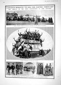 Original Old Antique Print 1914 Canadian Highlanders Plymouth War Cookson Roper