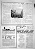Original Old Antique Print 1914 Great Roman Bath Hot Springs Spa Hotel 20th