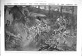 Original Old Antique Print 1914 German War Spy Bavay Transport Waggo 20th