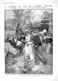 Original Old Antique Print 1914 Wounded Belgian Siers England War Marne 20th