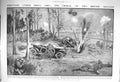 Original Old Antique Print 1914 War Siers Prisoners Bombs Dead Horse Germans