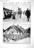 Original Old Antique Print 1914 Russia Siers War Duke Nicholas Hospital Uskub