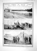 Original Old Antique Print 1914 Luxembourg Siers War Camp Red Cross P 20th
