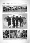 Old Antique Print 1914 War Horse France Ships Corsair Sydney Badges Epsom 20th