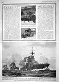 Old Antique Print 1914 War Ship Tiger Benbow Emperor India Williams Lorry 20th
