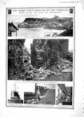 Original Old Antique Print 1914 Whitby Abbey German Bombs War Raid Scar 20th