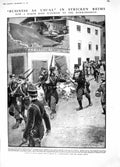 Original Old Antique Print 1914 French Siers War Reims Baker Rose Allies Fist