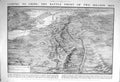 Original Old Antique Print 1914 Map Great Battle Front Luxemburg Germany Liege