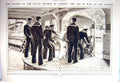 Old Antique Print 1914 Navy Sailors London Ship River Thames President 20th