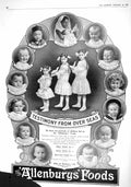 Original Old Antique Print 1915 Allenburys Food Children Buchanan Scotch Whisky