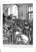 Original Old Antique Print 1915 Belgian Refugees Cirque Paris German Siers War