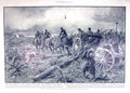 Original Old Antique Print 1915 War French Guns Neuville St. Vaast Siers Payne
