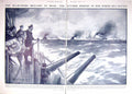 Original Old Antique Print Damaged 1915 War Ship Blucher North Sea Battle 20th
