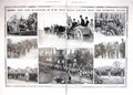 Original Old Antique Print Damaged 1915 Munitions War Russian Siers Guns 20th
