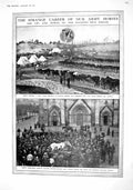 Old Antique Print 1915 Blue Cross Hospital France War Hohenzollern Benson 20th