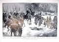 Original Old Antique Print 1915 War German Siers Arms French Dragoons Ypres