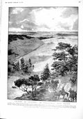 Original Old Antique Print 1915 Aulnoy Siers War Trench Mons Germany Hussars