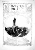 Old Antique Print 1915 War Gun French Black Butcher Gallipoli Isle Wight 20th