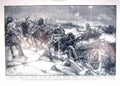 Original Old Antique Print 1915 War German Field Gun Prussia Niemen Siers 20th