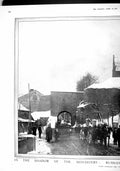 Original Old Antique Print 1915 War Russian Siers Polish Town Opatov Monastery