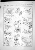 Original Old Antique Print 1915 Territorial Siers Troopship Egypt War Widow