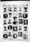 Old Antique Print 1915 Roll Honour War Gladstone Saward Salt Crabb Webb 20th