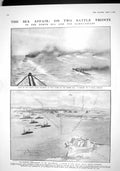 Old Antique Print 1915 War Dardanelles Ships Map Ypres France Gheluvelt 20th