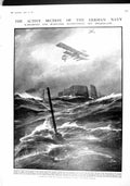 Old Antique Print 1915 Submarines Seaplanes Heligoland War Chanak Turkey 20th