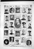 Old Antique Print 1915 War Honour Doughty-Wylie Fellowes Tatham Gambling 20th