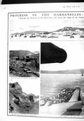 Old Antique Print 1915 Dardanelles War Ships Seddul-Bahr Queen Elizabeth 20th