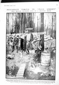 Original Old Antique Print 1915 British Siers Belgian Wood War London Sentry