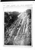 Original Old Antique Print 1915 Sydney Australia Siers War Bridge Salcano Gorz