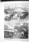Original Old Antique Print 1915 War Constantinople British Siers Submarine Ship