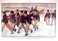 Original Old Antique Print 1915 Portsmouth Sailors War Christmas Music Band