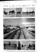 Original Old Antique Print 1915 War Cossacks Railway Prussian Frontier Siberian